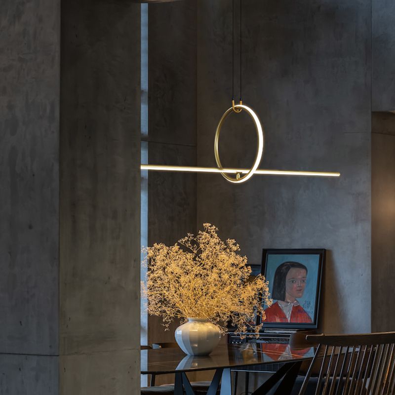 Lampada del lampadario in metallo moderno nordico Lampada a LED LED Isola Ciondolo per sala da pranzo