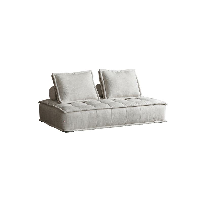 Contemporary Pillows Standard Armless Linen Stationary Seating