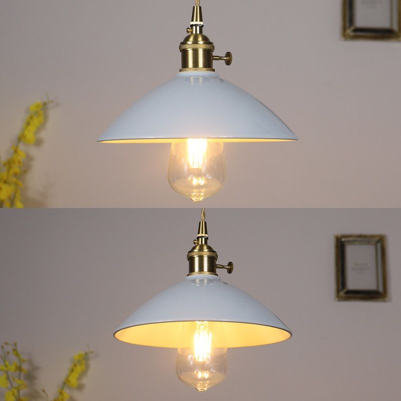 Apparecchiatura a pendente conica a 1 luci Accensione ceramica vintage per sala da pranzo