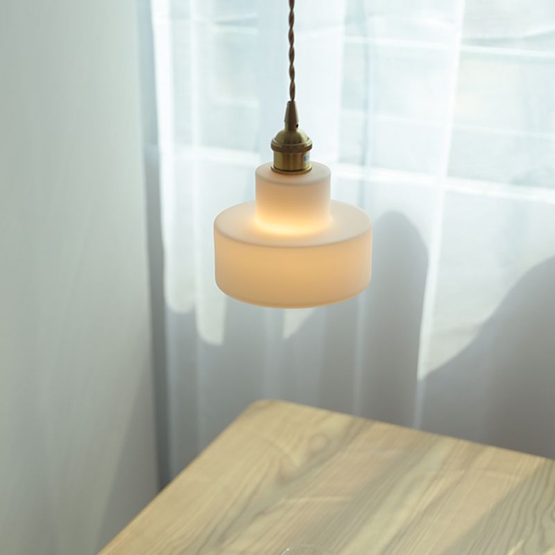 Luce a pendolo in vetro bianco Luce appennata a sospensione per guardaroba