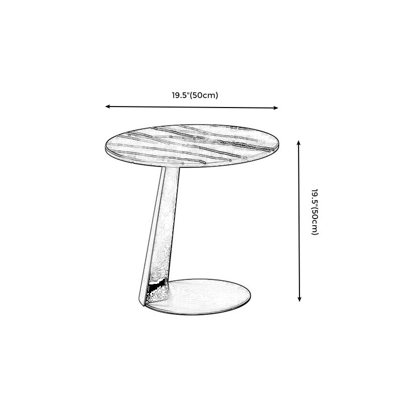 Contemporary Coffee  Table Round  Faux Marble Cocktail Table