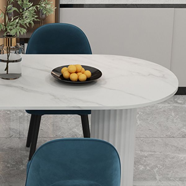 Modern Style White Dining Table Sintered Stone Table for Kitchen