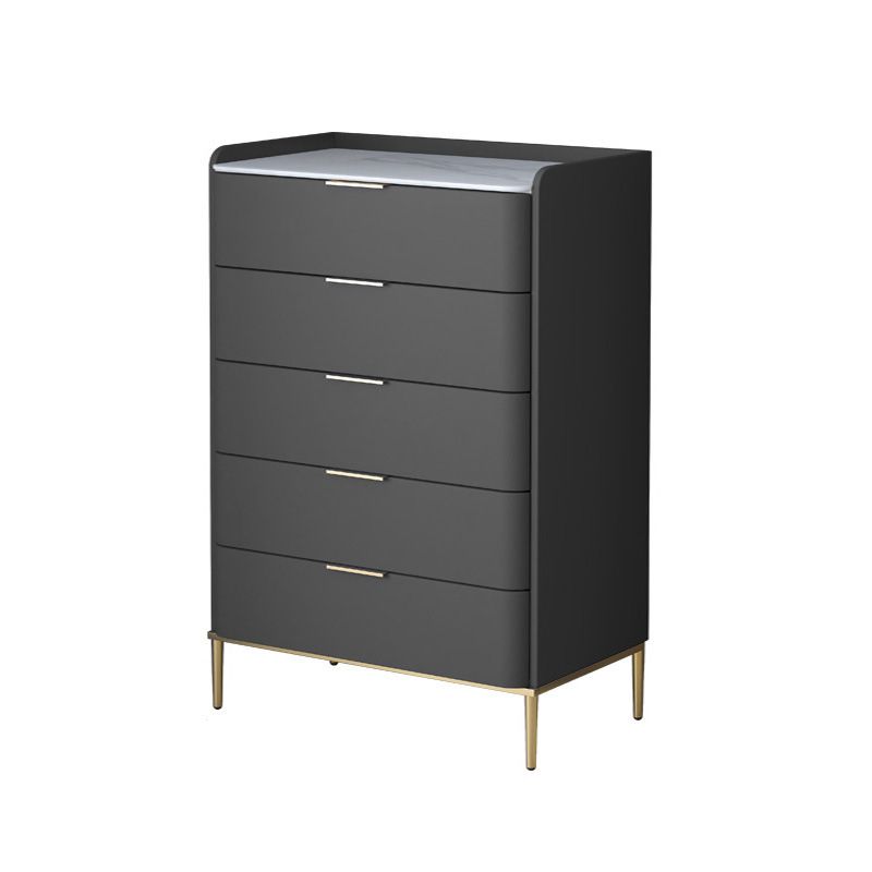 Glam Chest Bedroom Solid Wood Vertical Storage Chest with Drawers