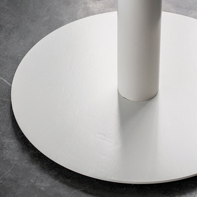 Eigentijdse vaste houten eettafel enkelvoudige voetstuk ronde tafel voor thuis