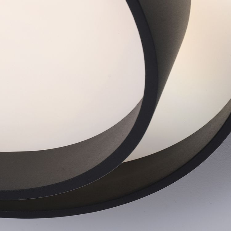 Gelakte ijzeren LED-inbouwarmatuur in moderne eenvoud acryl rond plafondarmatuur voor slaapkamer