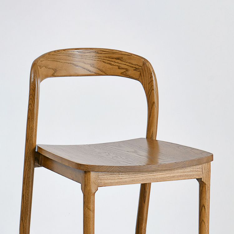 Indoor Solid Wood Bar Stool Upholstered Bar Stool with Footrest