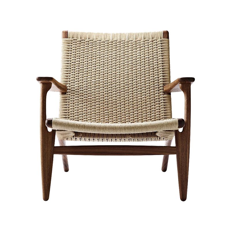 Solid Wood Frame Lounge Chair Arms Include Chair for Living Room