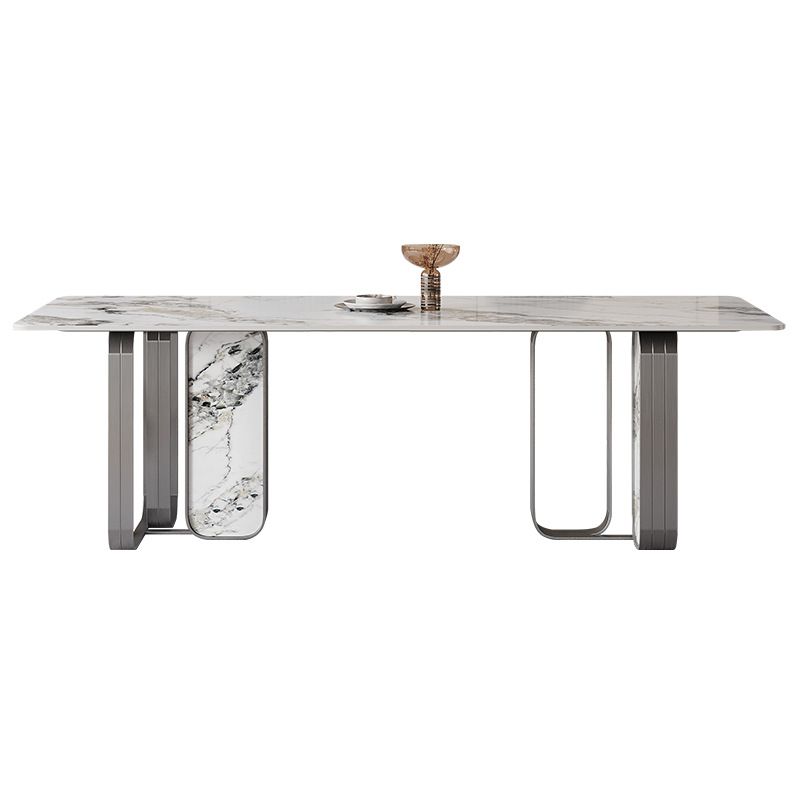 Nordic Sintered Stone Top Dining Set Rectangle 1/2/5/6/7 Pieces Dining Table with Chairs