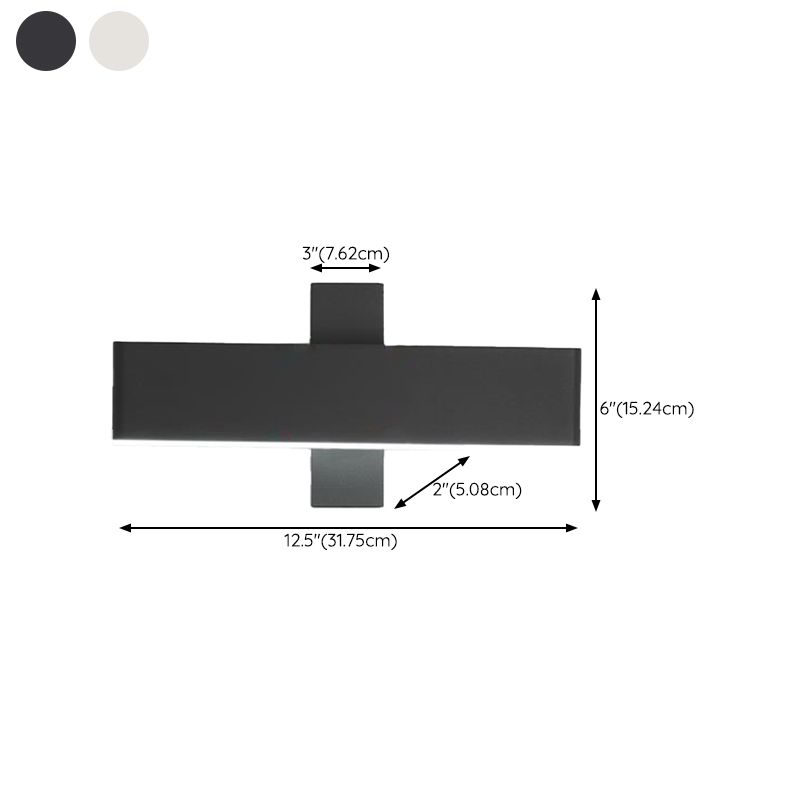 Single Black/White Modern Wall Mounted Sconce LED Wall Light for Bedroom