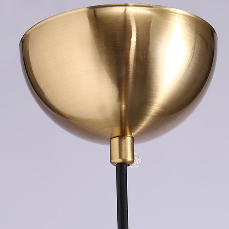 Colgante de forma de bola contemporánea de vidrio blanco 1 colgante de cabeza para comedor