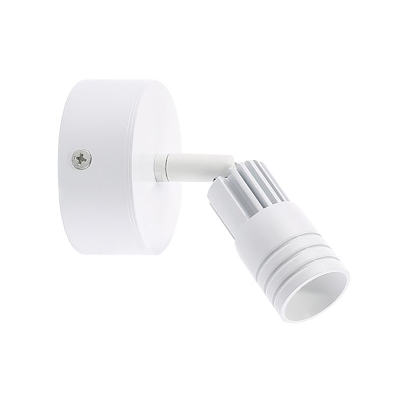 Mur en métal cylindrique Lumière montée contemporaine LED Black / White Sicce Lightture en lumière chaude / blanche