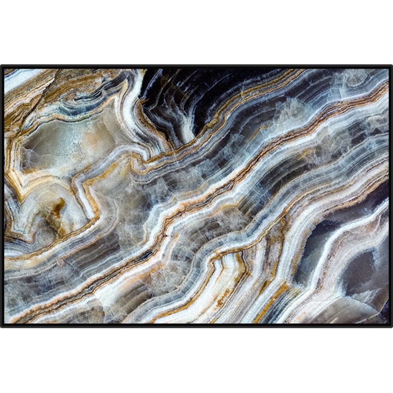 Art Deco Nordic Rug Multi Color 3D Marble Print Carpet Anti-Slip Stain Resistant Pet Friendly Rug for Great Room