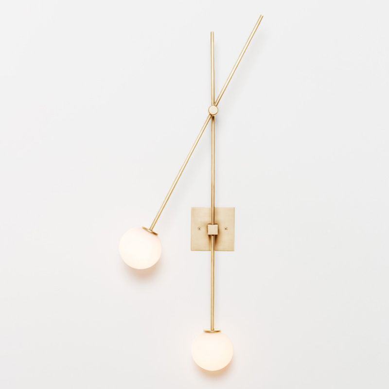 Lampada da parete in stile nordico a 2 luci con latte sfumatura sfumatura Minimalismo Linea lunghe strisce Lampada Posta Sconceo Luci