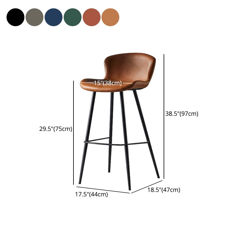 Metal Industrial Kitchen Dining Room Armless Stool Low Back Bar Stool