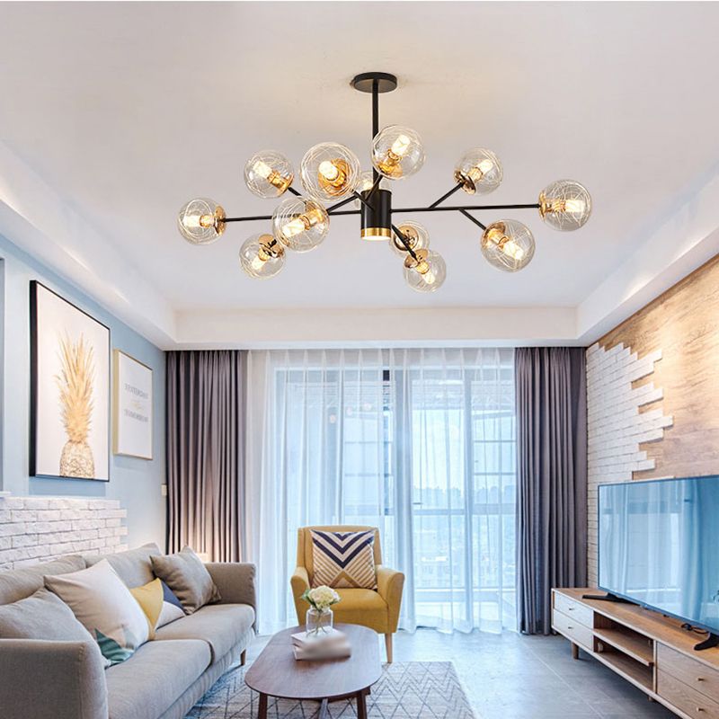 Contemporary Wrought Iron Hanging Chandelier Ceiling Hanging Light Fixture