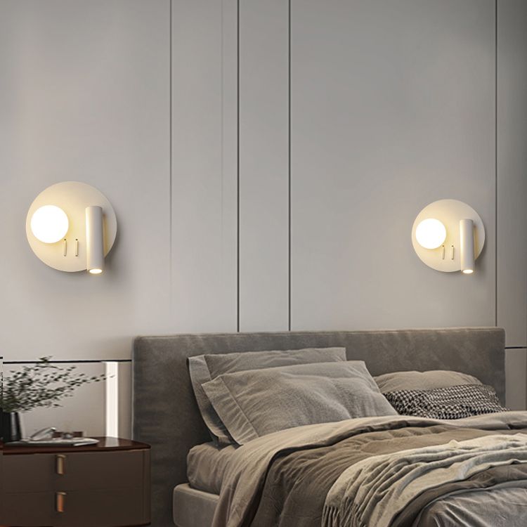 Idées d'éclairage mural géométrique blanc moderne