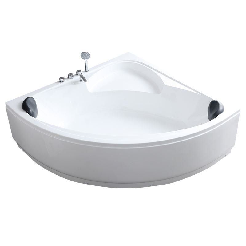 Back to Wall Corner Bathtub Modern Antique Finish Soaking Bath Tub