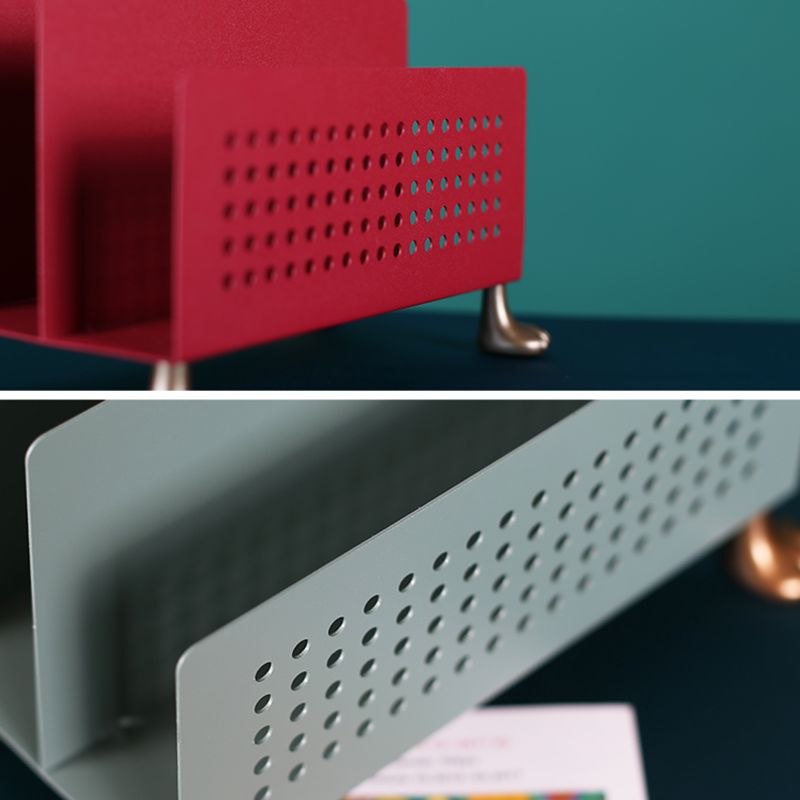 1 Shelf Metal Horizontal Bookshelf Standard Glam Closed Back Bookcase