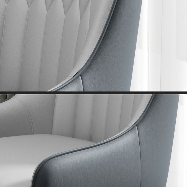 Chaises de salle à manger de style scandinave en métal, chaise Parsons avec bras