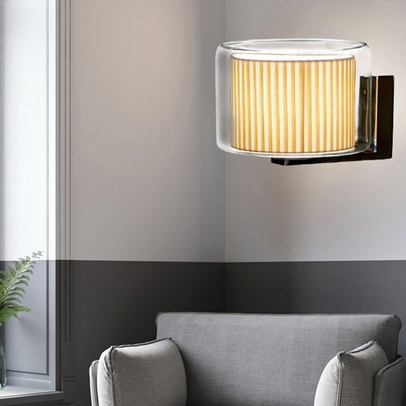Modern Wall Lamp Household Clear Glass Wall Mount Lighting for Sitting Room