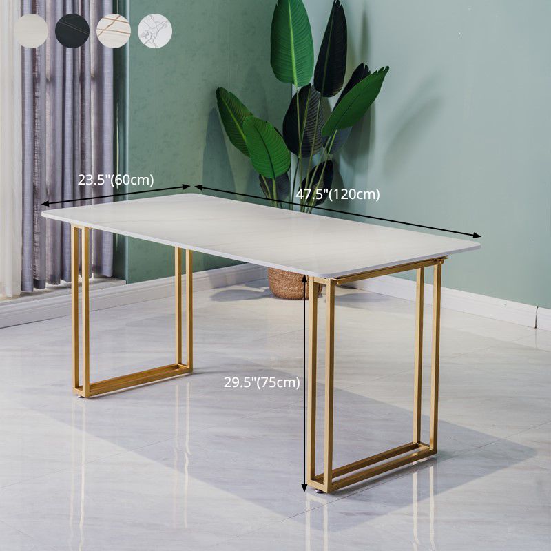 Mesa de comedor con pedestal doble, muebles rectangulares de lujo tradicionales