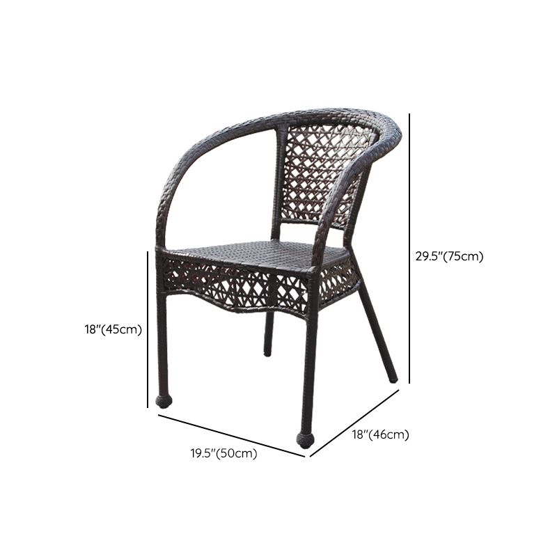Contemporary Style Arm Chair Plastic Dining Accent Chair for Dining Room