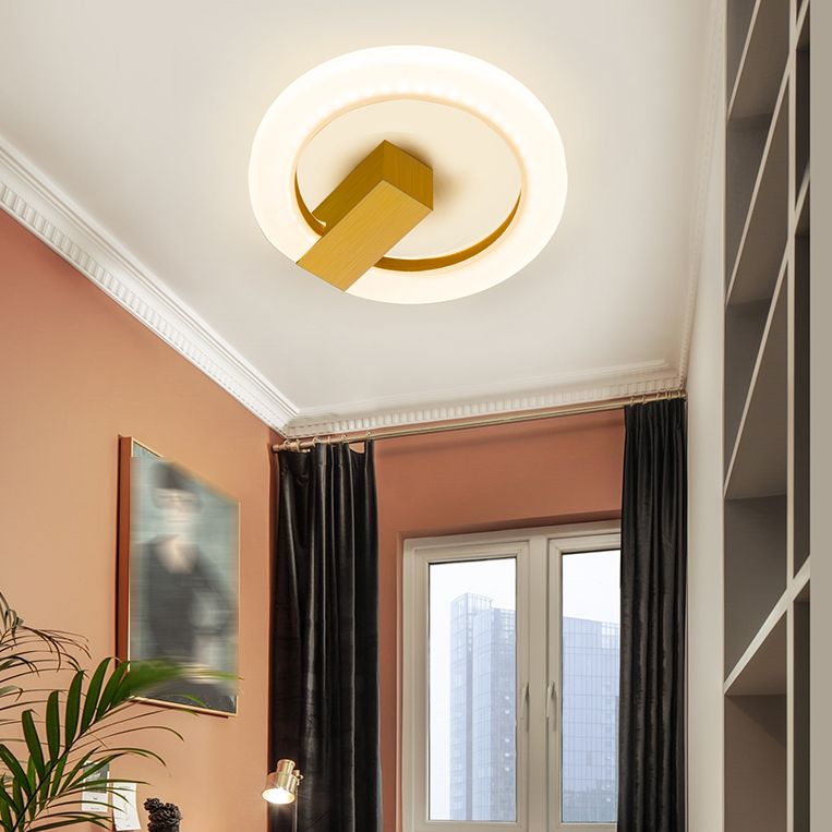 Modernism Circle LED Flush Mount Metal Ceiling Light Fixture for Hallway