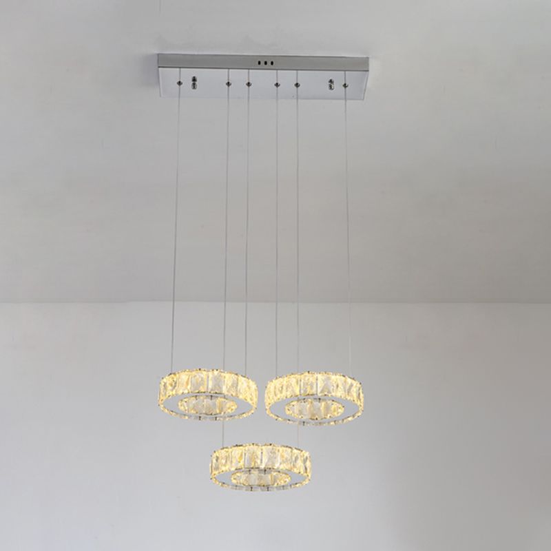 Contemporary Pendant Lights Circle Island Lighting Ideas Crystal for Kitchen Island