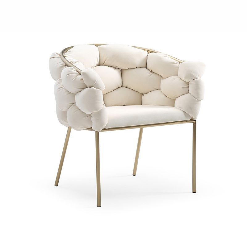 Sloped Arms Lounge Chair Basic Four Legs Chair for Living Room
