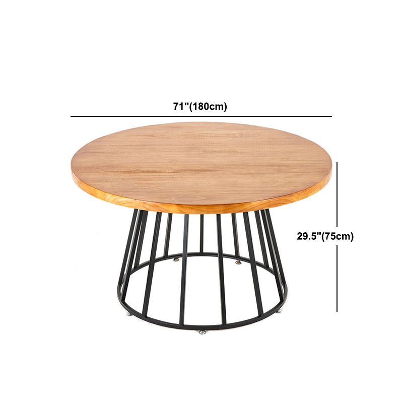 Solid Wood Dining Table Contemporary Round Dining Table with Pedestal Base