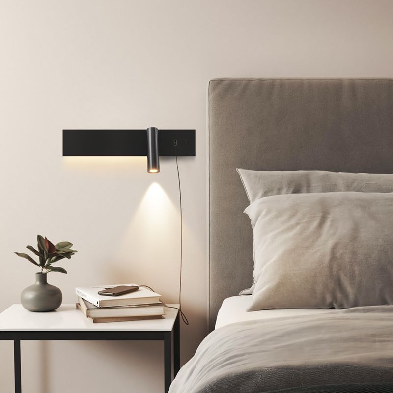 Lámparas de pared LED rectangulares ajustables lámparas de aplanque de metal de estilo moderno