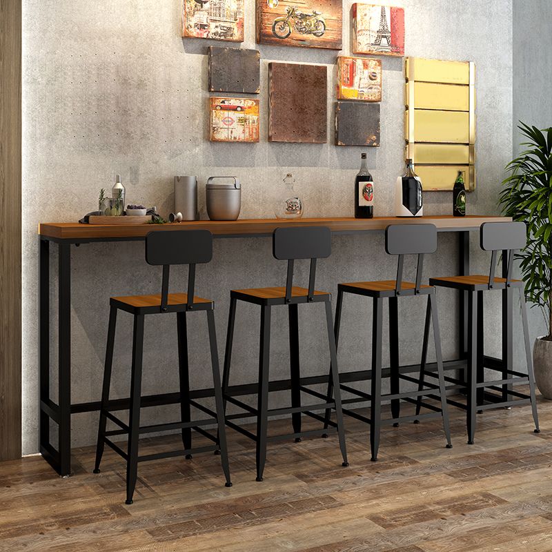 Modern Style 1/5/9 Pieces Bar Table Set Rectangle Pine Wood Counter Table for Cafe