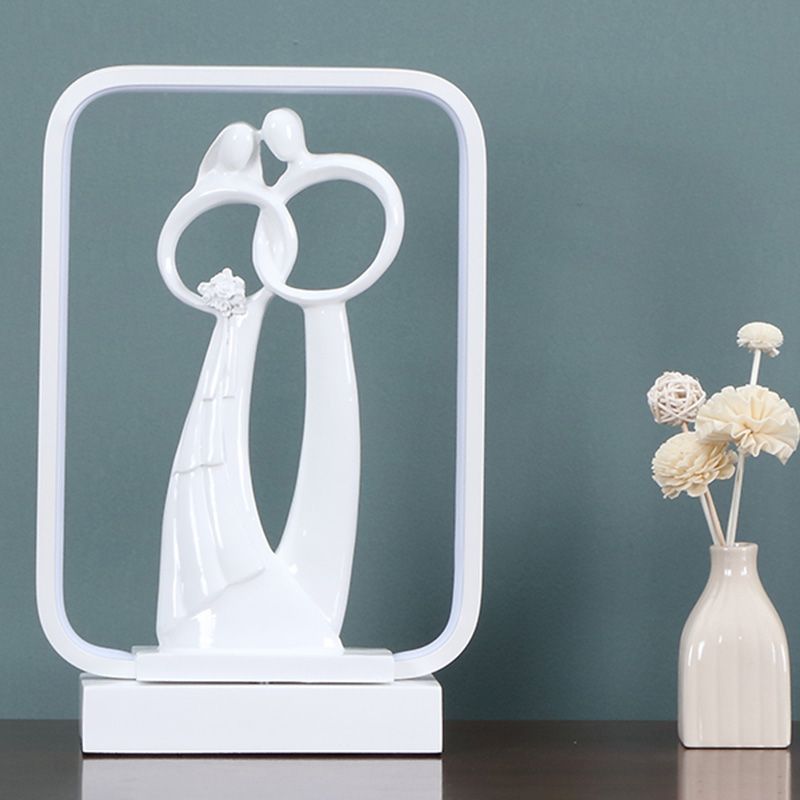 Modern Style Linear Night Table Lamp Metal Nightstand Lamp for Bedroom