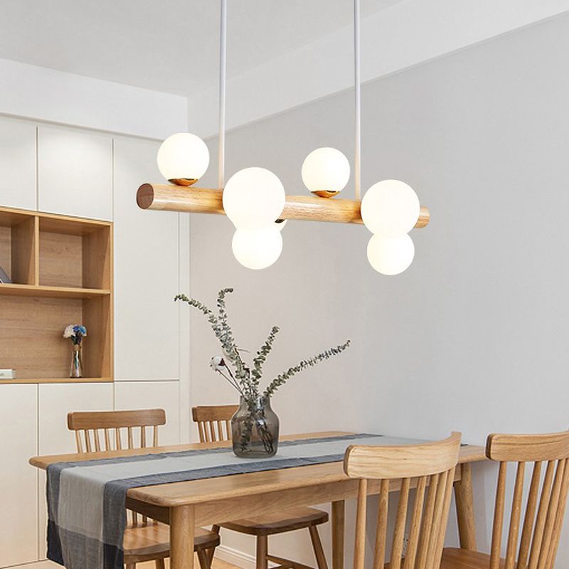 Modern Style Ball Shade Island Pendants Glass Pendant Lights for Dining Room