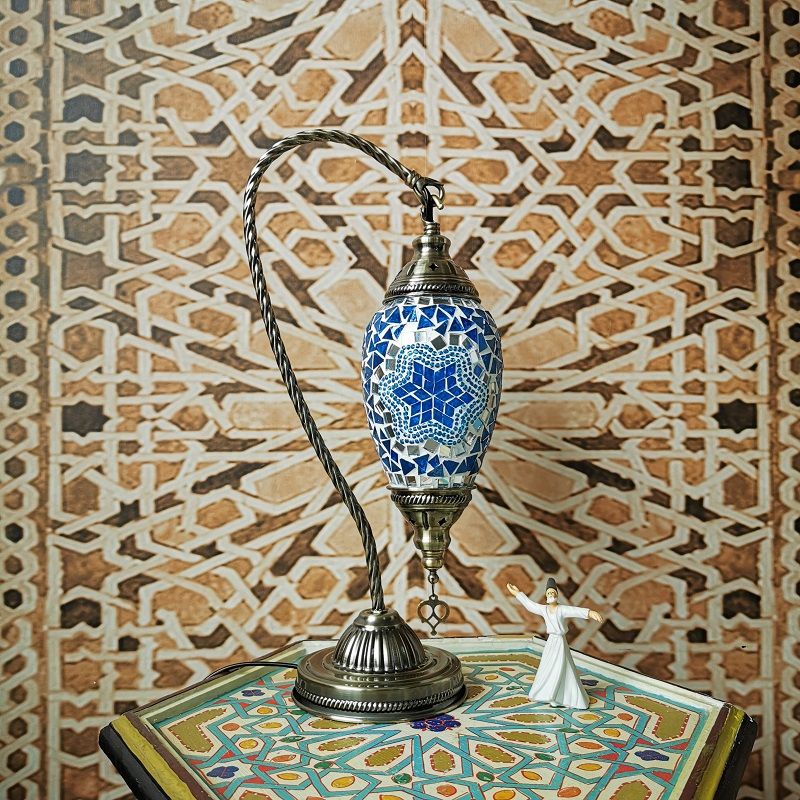 Moderne stijl traanvormige tafel verlichting glas 1 lichte tafellamp voor slaapkamer
