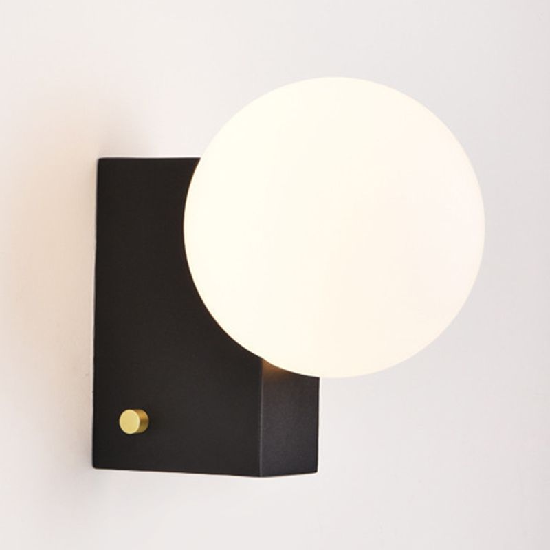 Modern Chrome/Black Bathroom Vanity Light 1 Light Wall Light Sconces