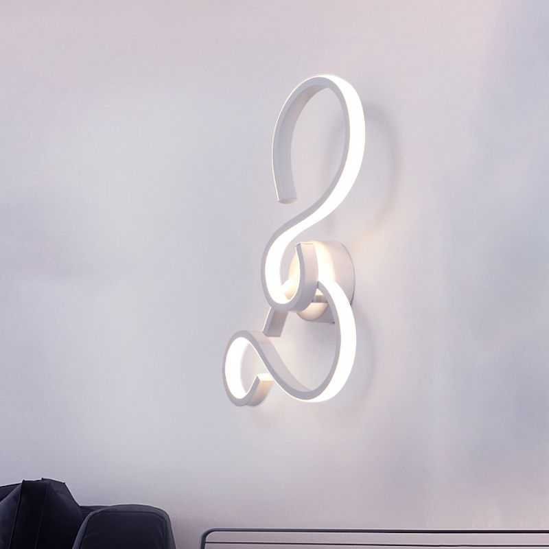 17 "/27.5" H Sala de espiral Sala de pared Spliques Ligos acrílicos LED moderno de iluminación de pared en blanco