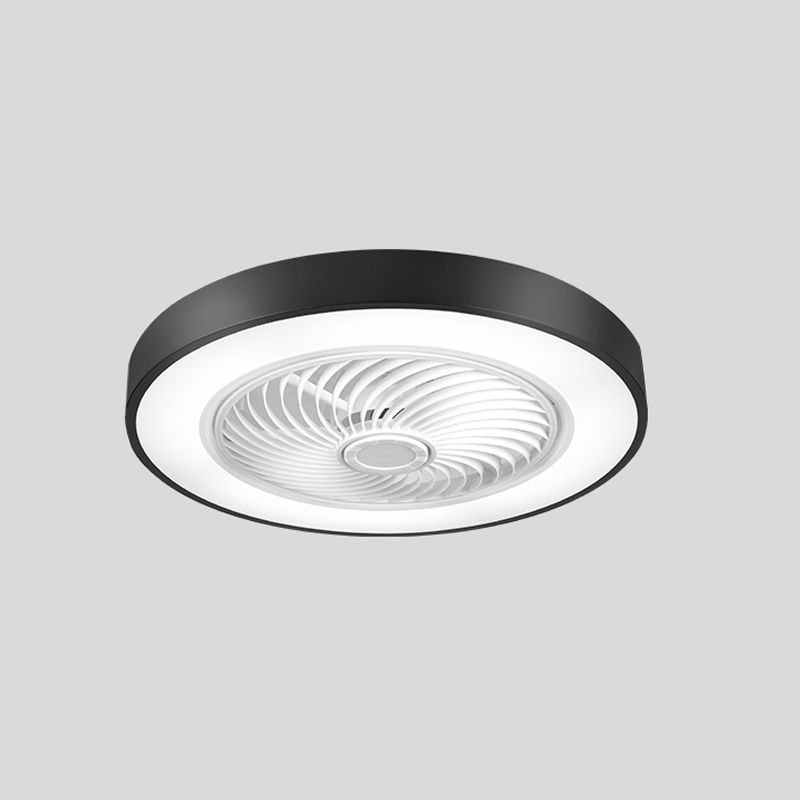 Geometric Ceiling Fan Light Modern Metal 1-Light LED Ceiling Fan for Living Room