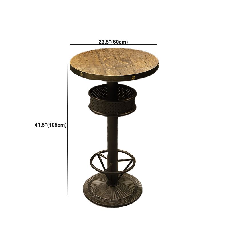 Industrial Style Bar Table Wood Bar Dining Table for Coffee Room