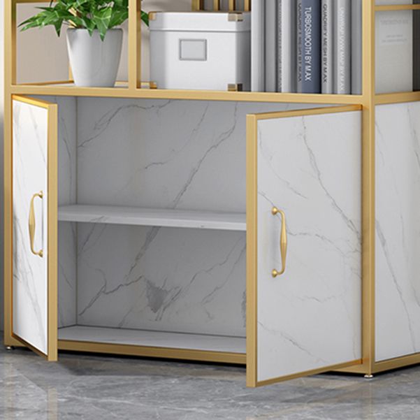 Contemporary 70.87" H Metal Shelf Open Bookcase for Living Room