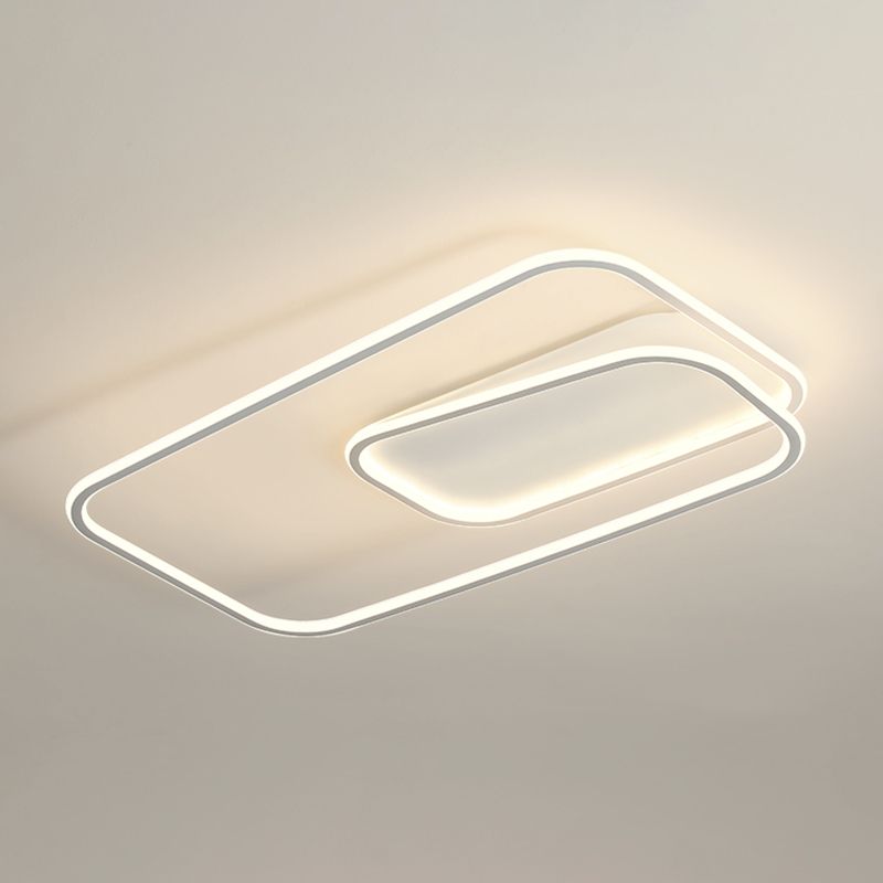 Contemporary Linear Flush Light Fixture Metal 1 Light Flush Mount Ceiling Light