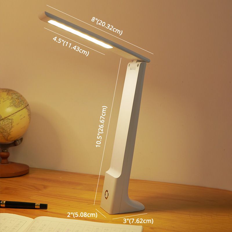 Modern Minimalist Style Dimmable LED Table Lamp Plastic 1 Light Table Light for Study Room