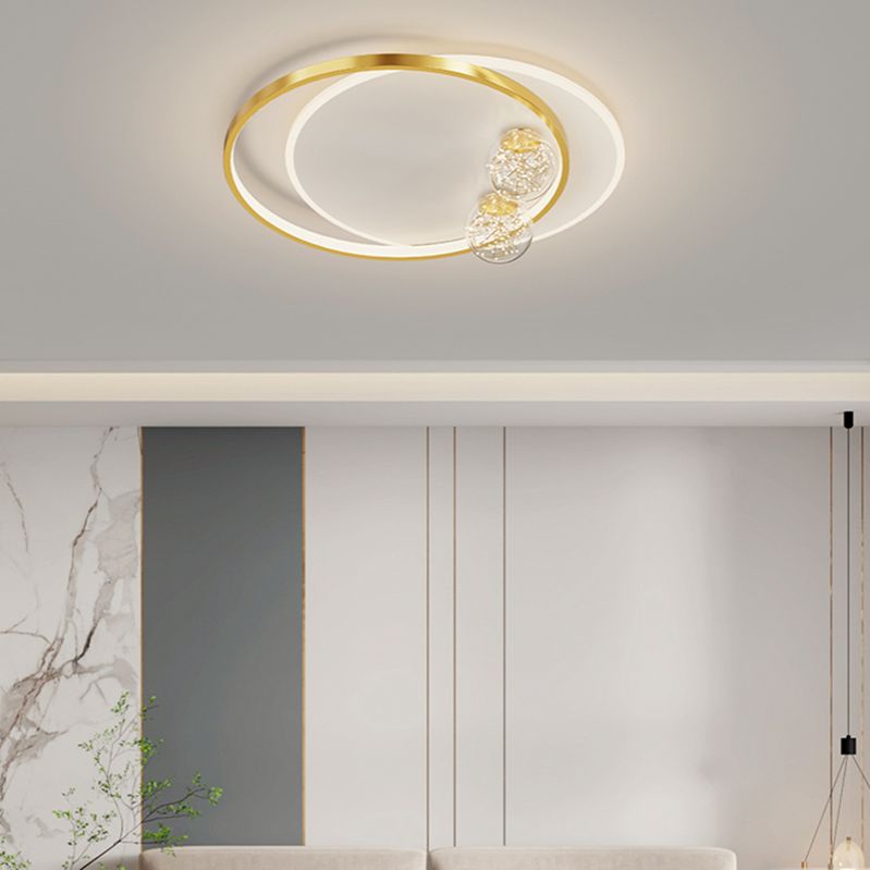 Bedroom Ceiling Flush Mount Light Metal LED Modern Close to Ceiling Lamp