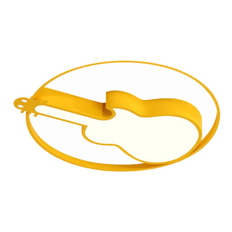 Guitar Flush Mount Ceiling Light 1 Light Metal Creative Flush Mount Ceiling Light for Bedroom