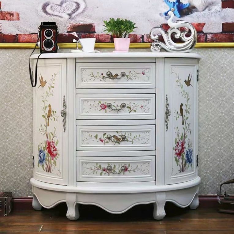 Solid Wood Traditional Storage Chest Horizontal Chest for Bedroom