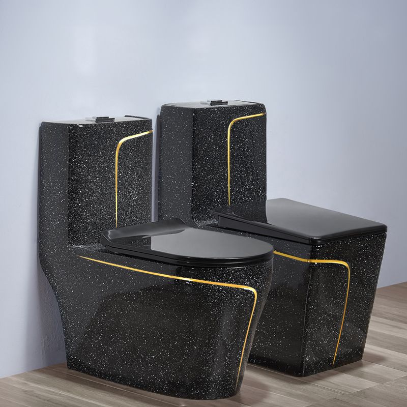 Floor Mount Flush Toilet Traditional One-Piece Toilet with Slow Close Seat