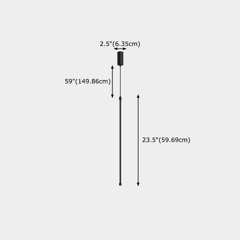 Moderner minimalistischer Stil linear hängende Anhänger Lichter Kupferhaardelie