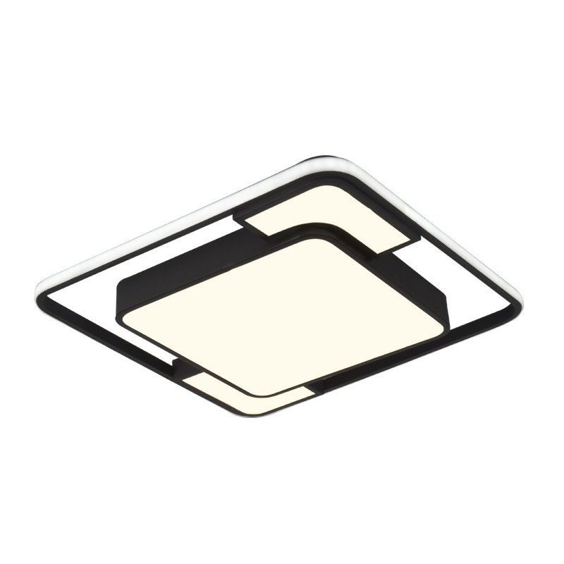 Splice LED encastré lumière acrylique simple chambre à coucher encastré plafonnier noir