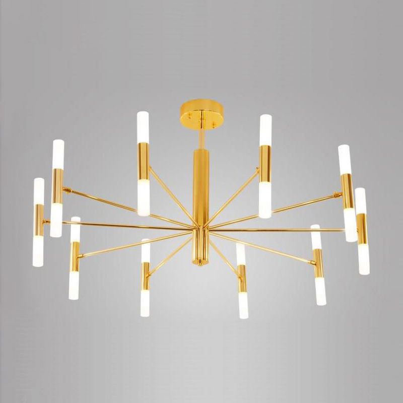 Illuminazione del soffitto del soggiorno a forma di radiale Metallic Postmodern Lent Light Segret