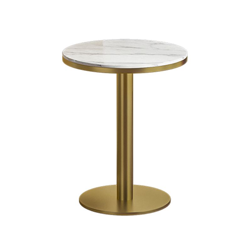 Modern Style Bar Table Set 1/3 Pieces Round Stone Bar table with Upholstered Stools